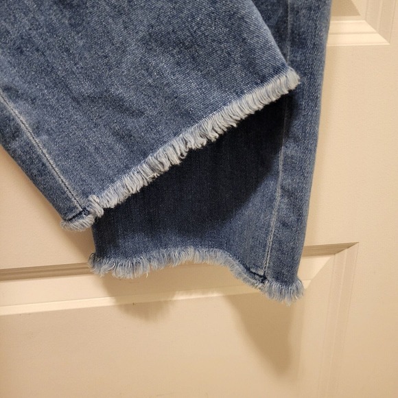 Joe's Jeans The Jane Med Rise Light Wash Straight Crop Raw Hem Jeans Size 28 - Picture 6 of 7